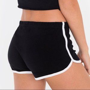 Black American Apparel Interlock Running Shorts